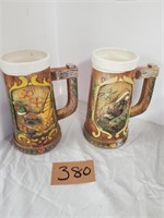 Pair of vintage steins