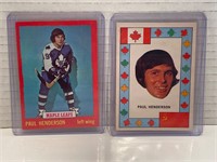 Paul Henderson 73/74 & 72/73 Canada Card