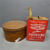 Gasoline Can & Metal Tin