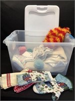 Tote of Towels & Linens