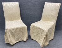 Pair of Slip Covered Parson’s Chairs