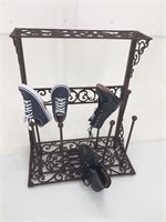 CAST IRON BOOT/SHOE RACK WITH SCRAPER