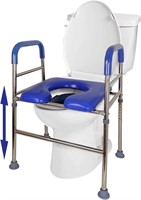 Raised Toilet Seat with Commode