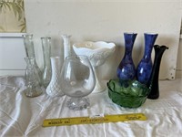 Huge Lot of Vases Milk Glass - Etc