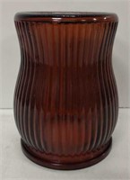 Duraglass Amber Brown Glass Jar 5"