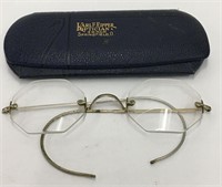 Antique Gold Filled Glasses In Case