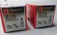 Hinterlock 30 Cal .308 100 count box 150 grain