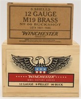 5 Rounds Of Winchester M19 Brass 12 Ga Shotshells