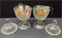 Art Glass Candy and Covered Candy Dishes