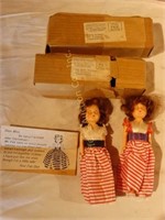 2 Antique Colgate Fab Advertising Dolls 7"t