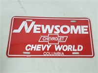 Columbia Newsome Chevrolet front plate