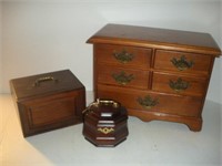 Wooden Jewelry Boxes, Largest 17x10x13
