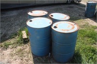 (4) Steel Bung Top Barrels, Approx 55Gal