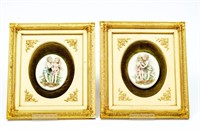 Framed German Bisque Relief Plaques