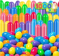 1000 PCS Plastic Easter Eggs Bulk, 2.4"