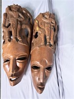 Pair of Wooden Masks