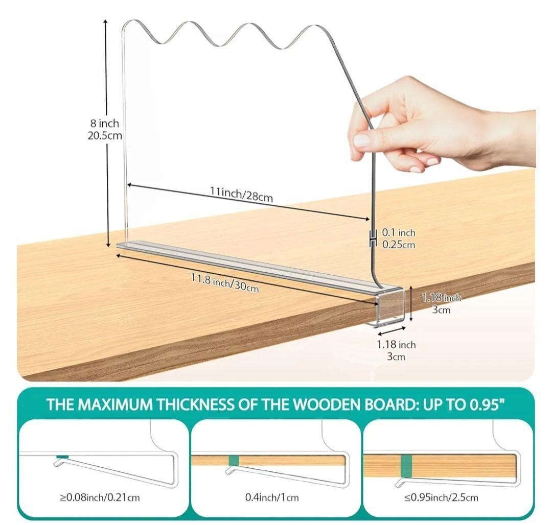 Hblife shelf divders 6 pack