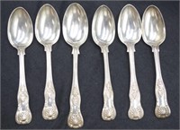 Victorian silver kings pattern dessert spoons