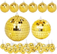 32 Pack Gold Mini Disco Balls.