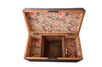 Rosewood Hinged Lid Tea Caddy