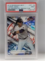 2016 Bowman's Best Refractor Aaron Judge RC PSA 9