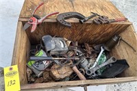 Wooden Tool Box & Misc Tools