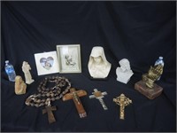 LARGE RELIGIOUS STATUES,CROSSES & MORE