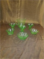 Vintage Vaseline Glass collection