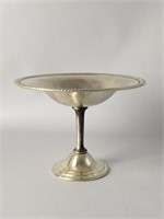 Round Silver Plate Compote