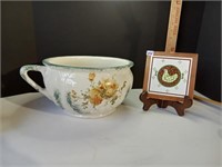 Chamber Pot and Plaque Chicken