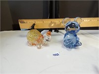 Hand Blown Glass Turtle and Mouse