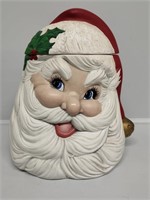 Large Christmas Santa Claus Head Cookie Jar