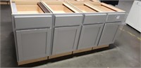 1 Lot (4) Light Grey 18" Base Cabinets