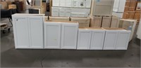 1 Lot (4) Assorted White Finish Upper Cabinets