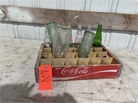 Coke crate and bottles