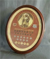 American Indian Coin & Stamp Collection Display