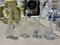 4pc lead crystal musical set