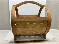 Vintage Woven Barrel Basket