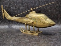 Brass Sculpture of Helicopter