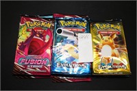 10- asst pokemon trading cards (display)