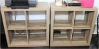 Pair of Cube Storage Shelves, each one has