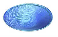 10" Polychrome Feather Glaze Art Pottery Bowl