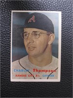 1957 TOPPS #142 CHARLEY THOMPSON ATHLETICS