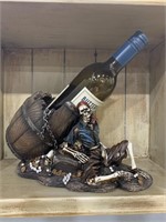 Whimsical Skeleton Pirate Wine Liquor Bottle Stand