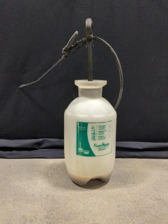 Hand pump sprayer - chemical content unknow