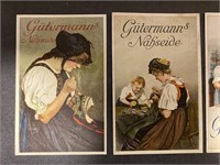 3 x GUTERMANNS NAHSEIDE (Sewing) Postcards