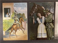 MILITARY: 3 x Antique German Postcards