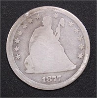 US Coins 1877-CC Seated Liberty Quarter Circulated