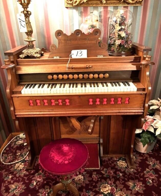 Antique Pump Organ & Stool