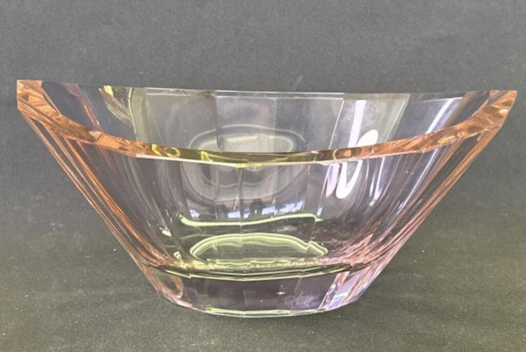 Vintage faceted glass bowl